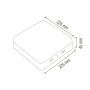 LED Surface Panel Light 23x23cm CARLA-32/SQ 32W White