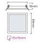 Recessed LED panel SLIM/Sq-3 3W