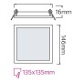 Recessed LED panel SLIM/Sq-9 9W