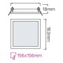 Recessed LED panel SLIM/Sq-12 12W