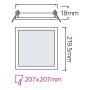 Recessed LED panel SLIM/Sq-18 18W