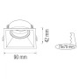 Recessed Downlight Fitting MEIAN-S Square White MR16